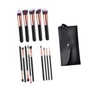 IWOWHERO 14Pcs Eyeshadow Makeup Brush Professional Cosmetic Brushes with Comfortable Handles for All Skin Types Various Shapes for Face Application Gift for Makeup Beginners