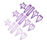 IWOWHERO 15pcs Metal Hair Clips for Small Snap Barrettes Star Heart Teardrop Rectangle Four-pointed Star Shapes Lightweight Hair Accessories for Birthday Wedding Daily Wear