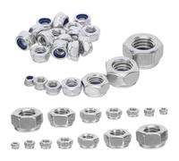 IWOWHERO 180pcs M3-m10 Stainless Steel Metric Lock Nuts Set - Hexagonal Self-locking Nuts Assortment for Electronics Repair, DIY Projects, and Industrial Machine Fastening