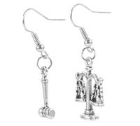IWOWHERO 1pair Justice Scale Earrings for Women Delicate Metal Dangle Earrings for Law Students Lawyers Elegant Jewelry for Special Occasions Lightweight Design