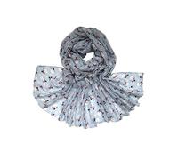 IWOWHERO 1pc Christmas Snowman Pattern Scarf for Women Light Blue Voile Shawl Stylish Festival Accessory Elegant Durable Design for Christmas Celebrations