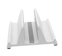 IWOWHERO 1pc Vertical Laptop Holder Adjustable Laptop Stand Space Saving Desk Bracket Phone Durable Abs Design Compatible with Tablets and Smartphones for Home Office