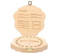 IWOWHERO 1set Boy Girl Deciduous Teeth Storage Box Wooden Keepsake Container for Boy Girl Tooth Box Chinese Zodiac Dragon Design Safe Practical for Memorable Growth Moments