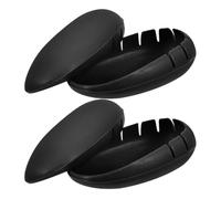 IWOWHERO 2 Pairs Waterproof Silicone Hair Salon Ear Covers, Hairdressing Ear Shields for Hair Coloring and Dyeing, Reusable Black Hair Protection Ear Guards for Salon Use