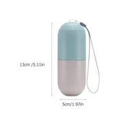 IWOWHERO 2 Pcs 7 Day Pill Organizer Case with 7 Compartments, Sealed Daily Medicine Storage Boxes for Travel, Wheat and Rainbow Color, Compact Portable Pill Box for Medication Management