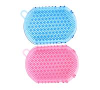 IWOWHERO 2 Pcs Double-Sided Massage Brush Gloves for Bathing Lightweight PVC Body Scrubber with Rounded Points Easy-Grip Design for Skin Circulation and Itch Relief Multipurpose Household