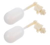 IWOWHERO 2 Pcs Plastic Float Valve with Adjustable Arm for Automatic Water Level Control in Livestock Drinking Bowls Compatible with Pig Cow Sheep Waterer Bowl Accessories
