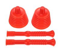 IWOWHERO 2 Pcs Rubber Plungers Toilet Clogging Solver with High Suction for Bathroom and Sewer Drain Unblocker Compatible with Closestool Pipes