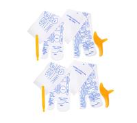 IWOWHERO 2 Sets Breathable Reflexology Socks with Printed Pressure Point Chart for Foot Massage Acupressure Relaxation Socks for Men and Women