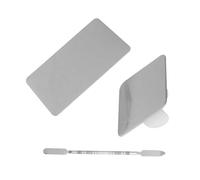 IWOWHERO 2 Sets Stainless Steel Art Palettes with Spatulas for Nail Polish and Foundation Mixing Practical Salon Nail Art Mixing Plates Mini and Large for Precise Cosmetic Blending