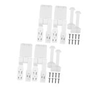 IWOWHERO 2 Sets White Toilet Seat Repair Plastic Toilet Seat Repair Replacement Universal Abs