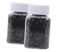 IWOWHERO 2000pcs Silicone Hair Beads Invisible Micro Linking Rings for Extensions Effortless Application and Reliable Grip for Seamless Braided Hair Extensions