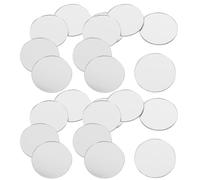 IWOWHERO 200Pcs Acrylic Round Mirror Wall Stickers for Living Bathroom Decor Removable Silver Mosaic DIY Art Collage Non-deforming Home Wall Sticker