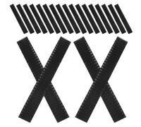 IWOWHERO 200Pcs Flexible Black Plastic Mesh Makeup Brush Protective Covers Stretchable Brush Net Sleeves for Travel and Professional Cosmetic Protection