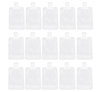 IWOWHERO 20pcs 100ml Disposable Portable Travel Lotion Squeeze Pouches with Spout Refillable Empty Shower Toiletries Bags for Men and Women