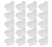 IWOWHERO 20pcs Dental Care Kit Denture Cleaning Case Plastic Toothbrush Protector Cap for Travel Compact Round Toothbrush Cover