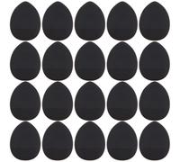 IWOWHERO 20Pcs Mini Makeup Powder Puff Set, Black Finger Tip Beauty Sponge for Wet and Dry Use, Soft Mini Powder Puff for Face and Body Makeup Application