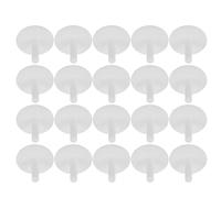 IWOWHERO 20pcs Non-slip Plastic and Rubber Duck Plug Holder with Hook and Loop Tape, Reusable Bath Fixers for Car Dashboard Display, White Duck Mount for Bath Time