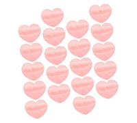 IWOWHERO 20Pcs Pink Heart-Shaped Jewelry Storage Bags with Zipper, Small Portable Plastic Pouches for Earrings, Necklaces, and Rings - Valentine’S Day Organizer