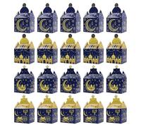 IWOWHERO 20pcs Ramadan Candy Box Eid Mubarak Favor Boxes Cardboard Snack Case for Eid Party Supplies Boys and Girls Goodie Middle Eastern Decorations
