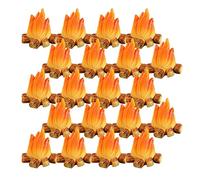 IWOWHERO 20pcs Resin Fake Campfire Micro Fire Model Landscaping Decorations Camping Theme Party Supplies Miniature Flame Ornaments for Garden DIY
