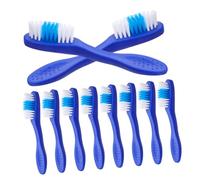 IWOWHERO 20pcs Secure Toothbrush for Safe Environments Short Handle Portable Design Soft Bristles for Gentle Cleaning for Travel and Secure Use Prisons Blue