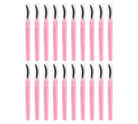 IWOWHERO 20pcs Silicone Eyelash Brush and Eyebrow Comb with Protective Lid, Soft Head Makeup Tool for Eyelash Extensions and Daily Grooming, Multi-purpose Lash Brushes for Professional Use