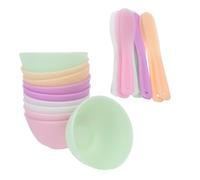 IWOWHERO 20pcs Silicone Mask Mixing Bowls with Stirring Stick Lightweight Cosmetic Beauty Tool for Face Mask Mixing and Skincare Portable Random Colors for DIY Facial Care Random Color