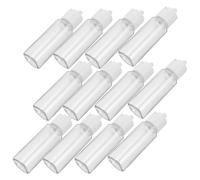 IWOWHERO 20pcs Skincare Travel Containers with Pump Dispenser Small Refillable Cosmetic Lotion Bottles for Oil and Makeup Leakproof Flat Shoulder Cap for Controlled Dispensing