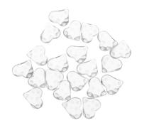 IWOWHERO 20pcs Transparent Glass Nail Color Display Boards with Elegant Heart Design Nail Art Showing Cards for Manicure Practice and Gel Polish Organization
