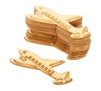 IWOWHERO 20pcs Wooden DIY Shuttle Model Craft Set for Boys and Girls Unfinished Wood Slices for Creative Painting and Decoration Educational Art Projects for Birthday Parties and Outer Space Themes