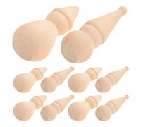IWOWHERO 20Pcs Wooden Snowman Peg Dolls Set, Unfinished DIY Miniature Snowman Craft Figures for Painting, 23X70Mm 31X70Mm Plain Wooden Christmas Ornaments for Holiday Decoration