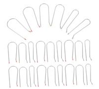 IWOWHERO 24pcs Hot Roller Hair Curler Clips Replacement U-shaped Securing Clamps with Quick Heating for Salon and Home Styling Stainless Steel and Resin Fits Various Roller
