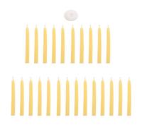 IWOWHERO 24pcs Mini Beeswax Taper Candles with Holder Dripless Smokeless Meditation Candle Set for Yoga Prayer Mindfulness Aromatherapy Gift