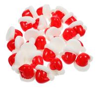 IWOWHERO 24pcs Mini Christmas Hat Ornaments Resin Crafts for Table Decoration Bag Fillers and Dollhouse Miniatures Cute Christmas Decorations to Create Festive Atmosphere