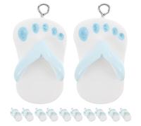 IWOWHERO 24pcs Resin Sandal Charms: Cartoon Sandals Keychain Portable Slipper Bag Pendant Resin Key Chain Charms For Purse Keychains Making Accessories