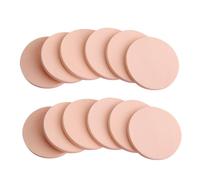IWOWHERO 24pcs Round Makeup Sponges Wet Dry Use Dual-sided Powder Puff for Liquid Cream Foundation Comfortable Elastic Face Applicator for Even Makeup Application