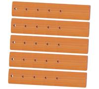 IWOWHERO 25Pcs Bamboo Chip Keyring Tags with Center Smooth Edges DIY Craft Pendants for Carving Painting and Keychains Suitable for Gifts and Decorations