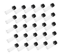 IWOWHERO 25pcs Glass Vials Lid Sample Bottles for Essential Oils Liquid Foundation and Cosmetics and Convenient Storage