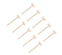 IWOWHERO 25pcs Mini Wooden Mallet Solid Wood Cake Mallet Crab Hammer for Seafood Shells Craft and Home Use Safe Material Easy to Clean Storage