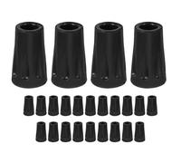 IWOWHERO 25pcs Trekking Pole Tips Replacement Protectors - Rubber Feet for Hiking Pole Tips - Walking Cane Bottom Feet for Seniors and Outdoor Use