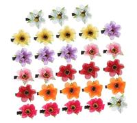 IWOWHERO 28pcs Hawaiian Flower Hair Clips Elegant Faux Floral Hair Accessories for Women Multi-color Beach Party Wedding Brooch Clips Versatile Summer Style for Travel and Themed Events