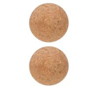IWOWHERO 2Pcs 5Cm Wooden Ball Wine Bottle Stoppers, Glass Jar Round Cork Container Sealers for Small Bottles and Crafting, Reusable Wood Sphere Jar Plugs for Wine Preservation