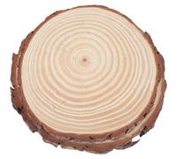 IWOWHERO 2Pcs 8.5 Inch Outdoor Garden Stepping Stones, Natural Wood Slice Pathway Discs 20-23Cm Diameter, 2Cm Thick Decorative Walkway Logs for Garden Landscaping