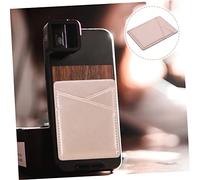 IWOWHERO 2pcs Adhesive Card Holder for Phone PU Wallet Attachment Stick-On Back Pouch for Smartphones Dual Pocket Card Holder Compatible Most Devices