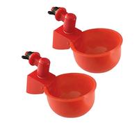 IWOWHERO 2pcs Automatic Drinking Bowls for Poultry Detachable Water Feeders for Chickens Quail and Pigeons Easy to Clean for Busy Owners