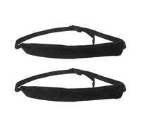 IWOWHERO 2pcs Baby Safety Harnesses High Chair Harness Adjustable Buckle Fit Cotton Polyester Strap Easy to Clean Black on The Go and Shopping Cart