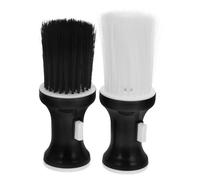 IWOWHERO 2pcs Barber Neck Duster Brush Ergonomic Non-slip Handle High-density Hair Removal for Salon Face Neck Ear Cleaning Professional Barber Accessories