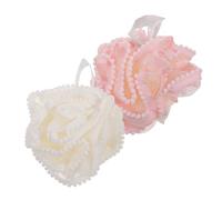 IWOWHERO 2pcs Bath Scrubber for Body with Rich Foam Soft Mesh Loofah Shower Puff for Effortless Exfoliating and Back Scrubbing Skin Cleaning Bath Accessory for Men and Women Random Color