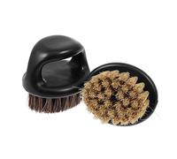 IWOWHERO 2pcs Beard Brush Comb Natural Bristle Hair Brush for Men Barber Tool Gentle Shave Styling for Mustache Goatee Whiskers